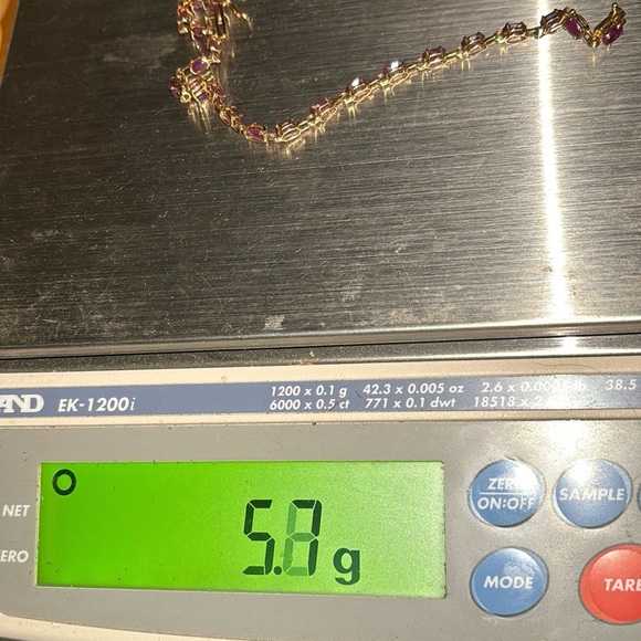 14k Gold Natural Ruby Bracelet FIRM - Picture 7 of 11